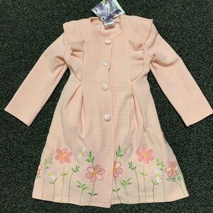 Floral Embroidered dress coat and dress set